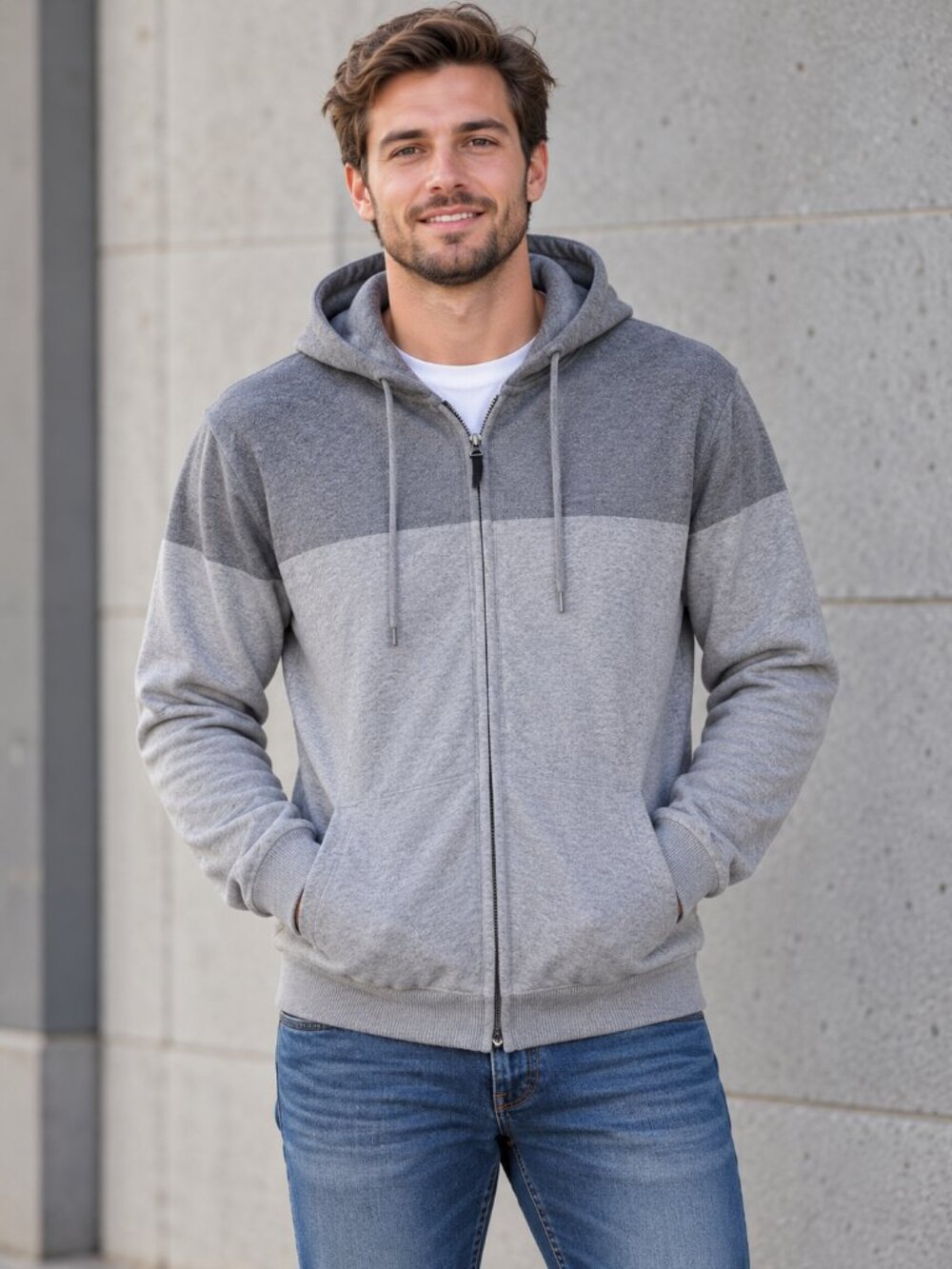 Mens Armani Jeans Zip-Up Hoodie - XL